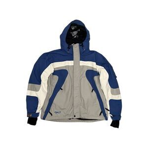 K2 Outerwear Men’s Large Cyclone Skiing Snowboarding Jacket Blue Hooded Zip